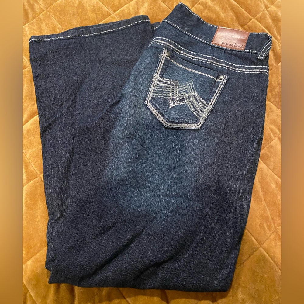 Jean with a flare leg.  13/14 Short